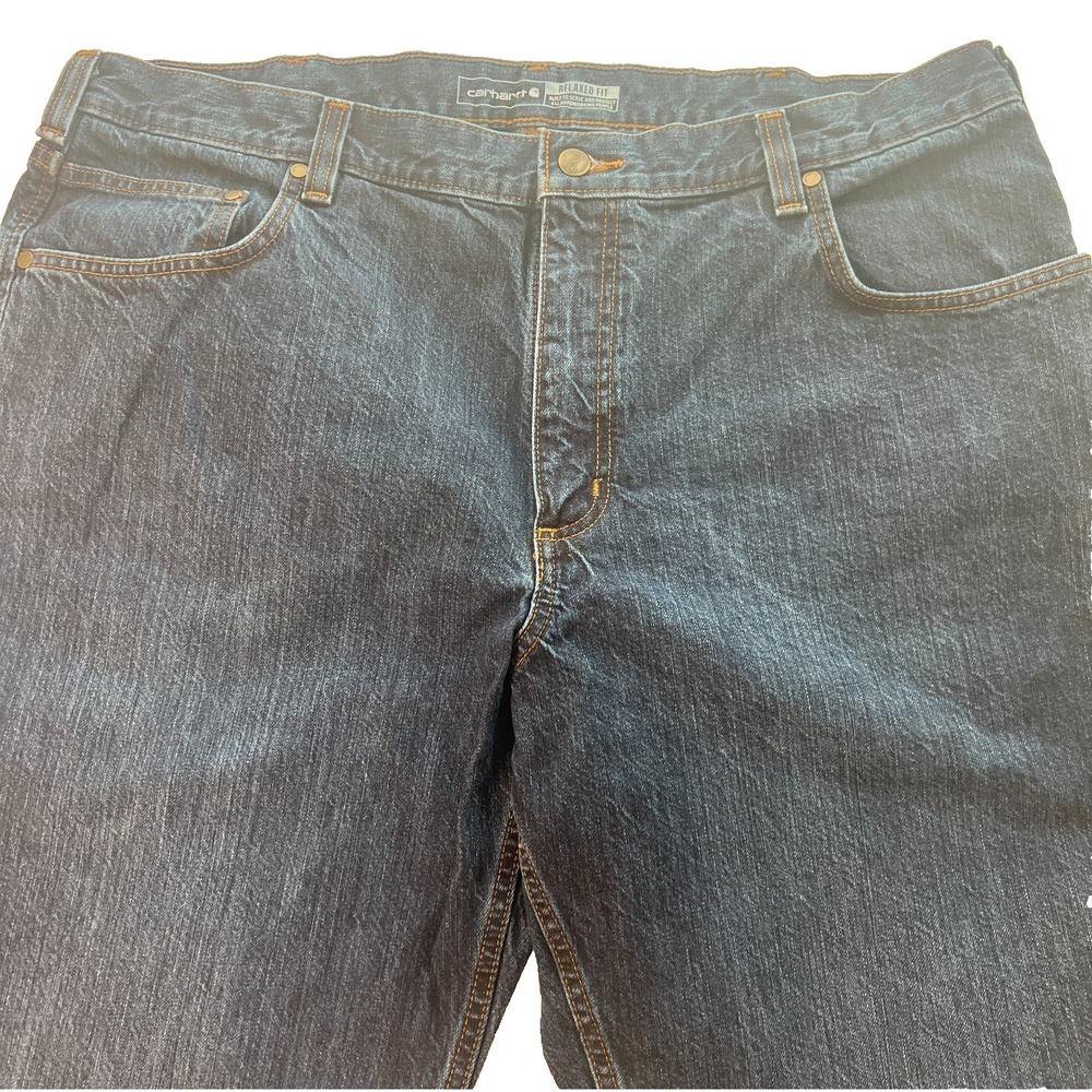 Carhartt Men's Jeans Size 40x34‎ (Actual 33.5L) Blue Denim Cotton Relaxed Fit
